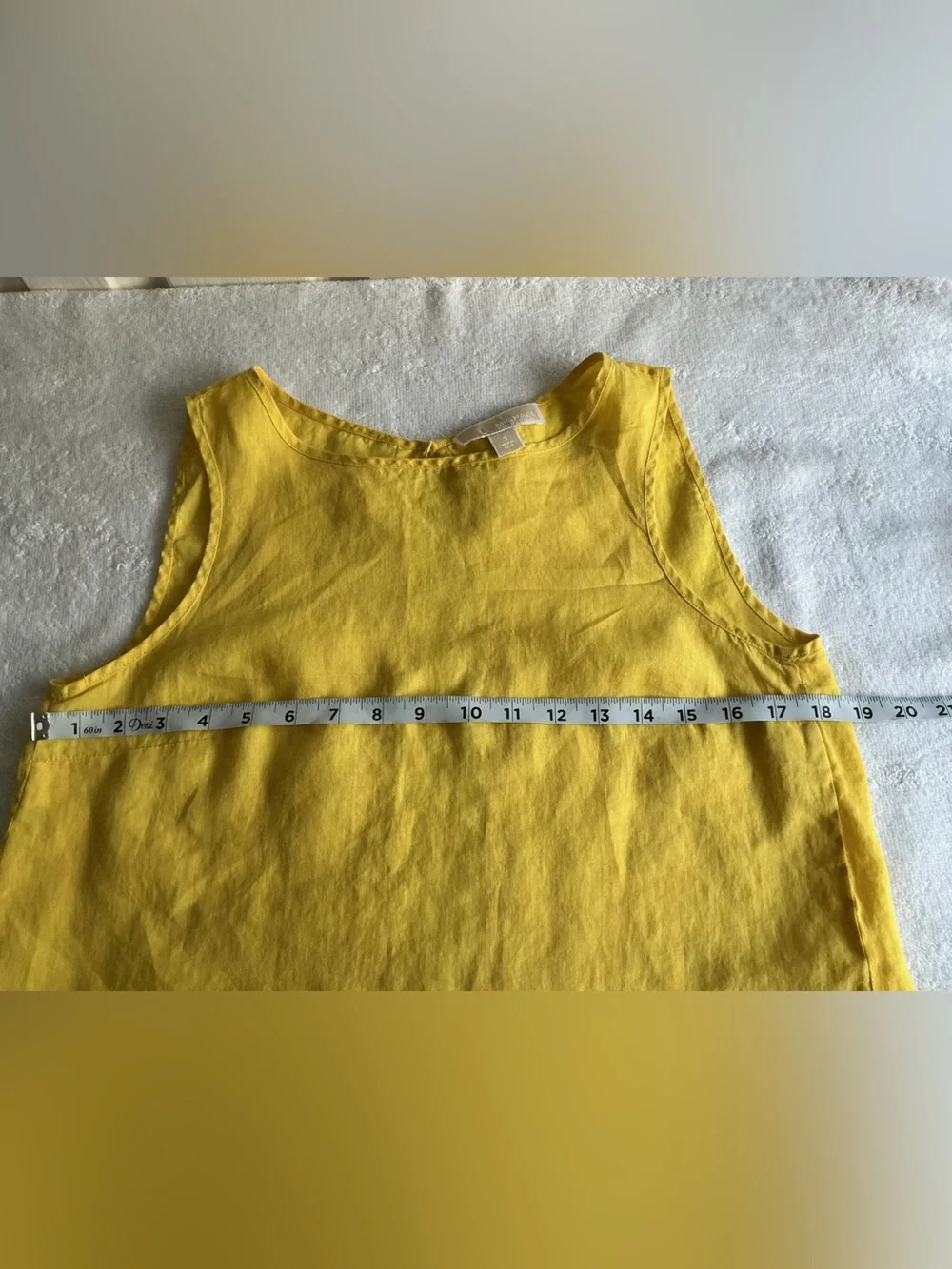 Michael Kors Bright Yellow Linen Tank Top